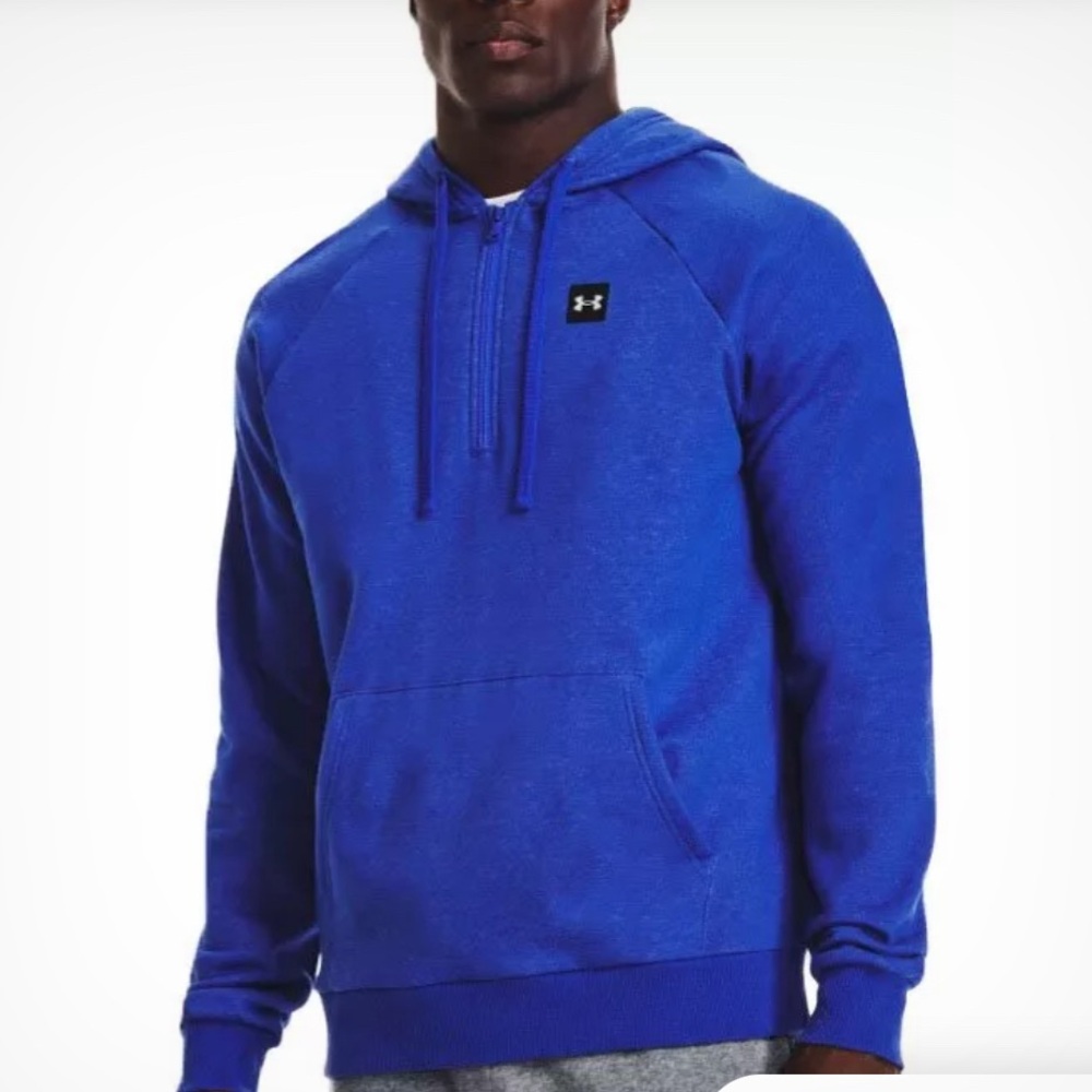 Men’s Size M Blue Under Armour Rival Fleece 1/2 Zip Hoodie